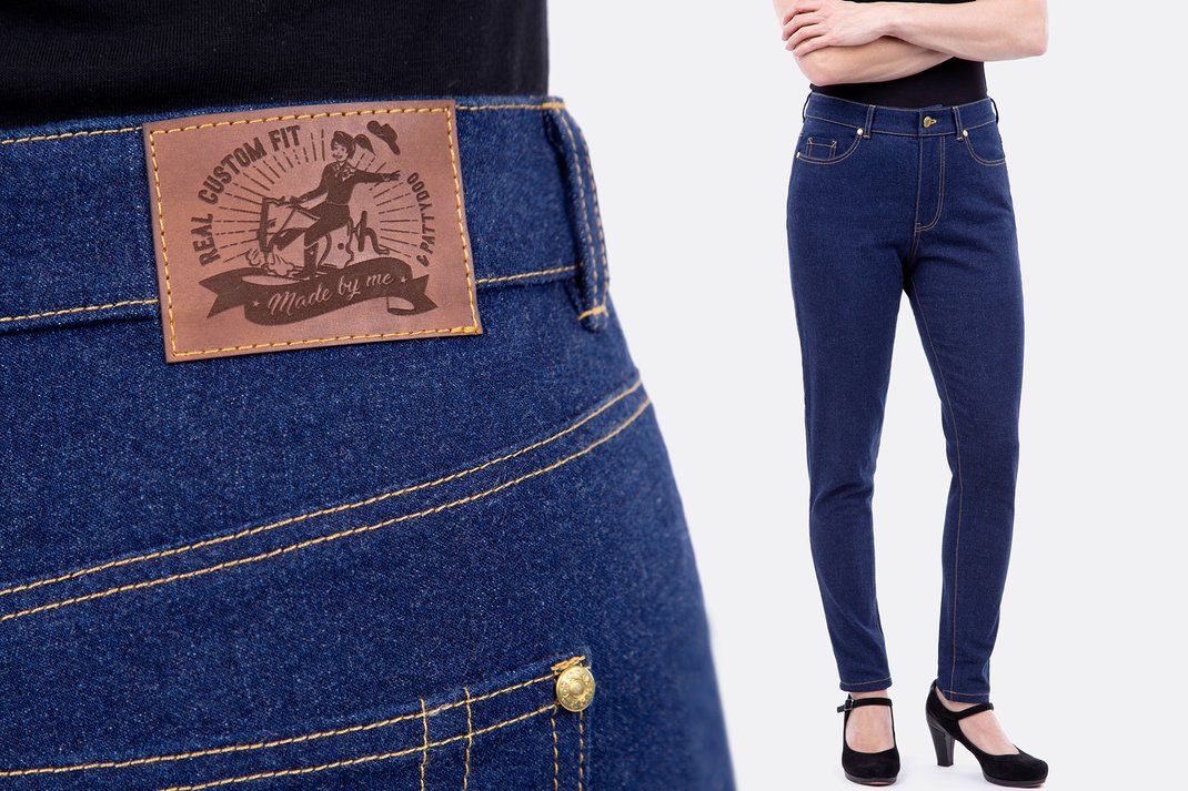 Schnittmuster Damen-Jeans mit Label selber nähen
