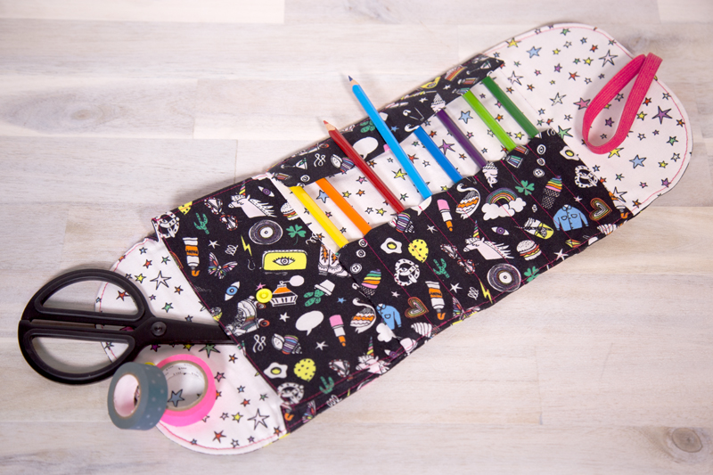 Bambus Rolltasche Für Pinsel & Stifte - Canvas Etui 30x25cm