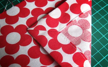 Briefecke nähen Ecke wenden und bügeln