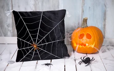 Halloween Spinnenkissen Schnittmuster