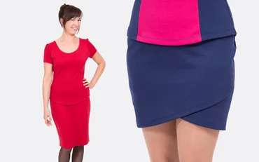 Schnittmuster Business-Set, Shirt und Wickelrock