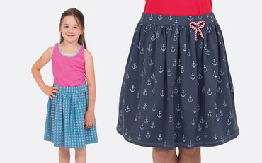 Schnittmuster Jerseyrock für Groß und Klein