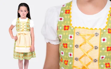Schnittmuster Kinderkleid Leni als Dirndl genäht