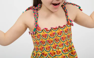 Schnittmuster Kleid mit Smoknähten