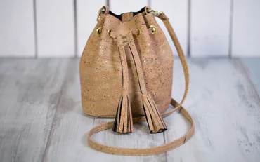 Schnittmuster Nähanleitung Bucket Bag aus Korkstoff