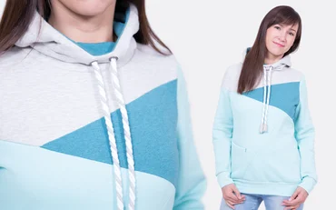 Schnittmuster Patchwork-Hoodie für Damen