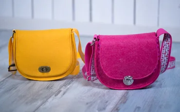 Schnittmuster Schultertasche aus Filz