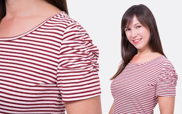 geraffte Ärmel Schnittmuster Shirt Liv