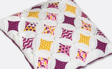 Nähanleitung Cathedral Window Kissen