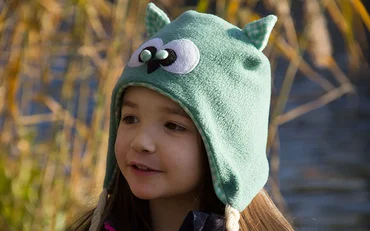 Nähanleitung mit kostenlosem Schnittmuster Eulen-Fleecemütze