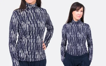 Nähanleitung Shirt mit kleinem Rollkragen