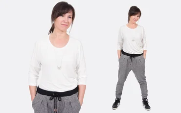 Schnittmuster Draped Shirt mit Sweathose