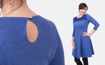 Schnittmuster Kleid mit Tropfenverschluss Anleitung