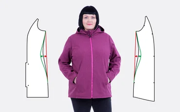 Softshelljacke Schnittänderungen anpassen