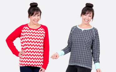 gratis Schnittmuster Raglanshirt Amy für Newsletterabonnenten