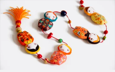 Matroschka-Kette Dekoration selber nähen