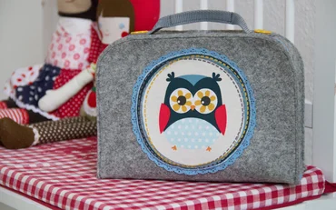 Nähanleitung Filzkoffer Puppenkoffer für Spielsachen selber nähen