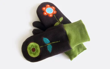 Nähanleitung mit gratis Schnittmuster Kinderhandschuhe nähen