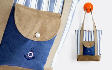 Nähanleitung Shopper Umhängetasche mit Aussenfach selber nähen