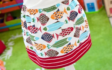 Nähidee Kinderrock mit Fischmuster
