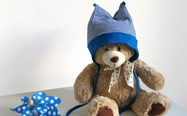 Schnittmuster Mütze für Kuscheltier und Teddy nähen lernen