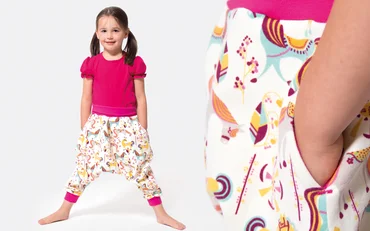 Schnittmuster Pumphose mit Eingriffstaschen nähen