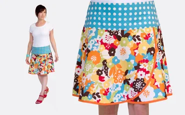 Schnittmuster Rock mit Reißverschluss mit Nähvideo Anleitung