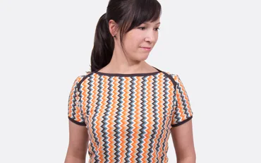 Schnittmuster Shirt mit U-Boot Ausschnitt nähen lernen