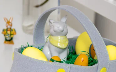 Schnittmuster gratis Osterkorb aus Filz nähen