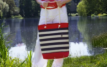 Schnittmuster gratis Shopper mit Aussentasche Wendetasche Einkaufsbeutel