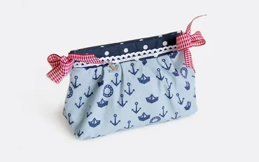 Schnittmuster gratis Tasche mit Federverschluss nähen