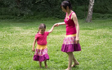 Schnittmuster kostenlos Stufenrock mit Nähvideo