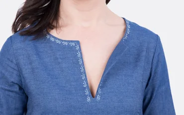 Nähanleitung Ausschnitt mit Beleg nähen