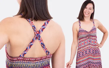 Nähanleitung Sommerkleid mit gekreuzten Trägern nähen