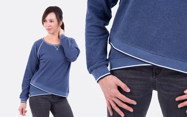 Nähanleitung Shirt mit Wickelsaum nähen mit kostenlosem Schnittmuster