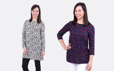 Schnittmuster-Kombi Bluse und Kleid mit Nähvideo nähen lernen