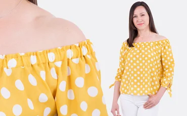 Schnittmuster Carmen-Bluse mit Carmenausschnitt mit Nähanleitung