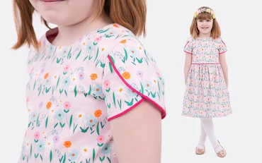 Schnittmuster Kinderkleid aus Webware nähen lernen