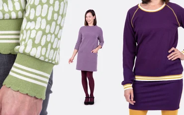 Nähen mit Jacquardstoffen und Retrobündchen