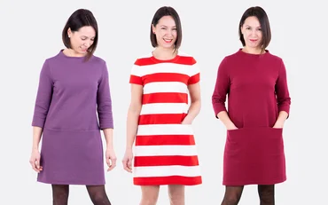 Schnittmuster A-Linienkleid "Stacey" aus Jaqucard-Jersey selber nähen