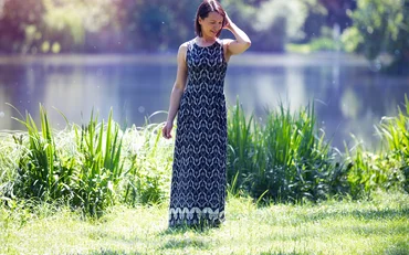 Schnittmuster Sommerkleid Maxi Viskosejersey