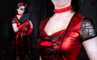 Schnittmuster Anleitung Halloween Kleid elegant Dia Muertos