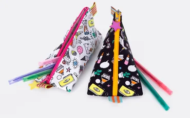 Schnittmuster Stiftemappe Tetraeder selbst nähen