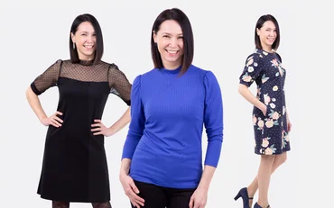 Schnittmuster Damenshirtund -kleid mit Puffärmeln selber nähen