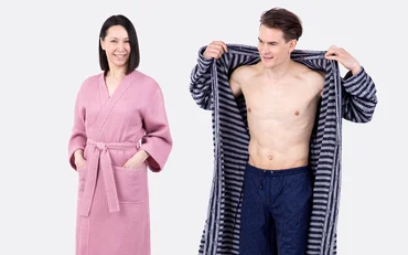 Schnittmuster Bademantel für Männer und Damen selber nähen mit Nähvideo