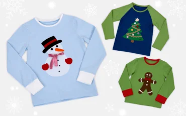 Kinder Weihnachtspullis mit Applikation nähen Anleitung