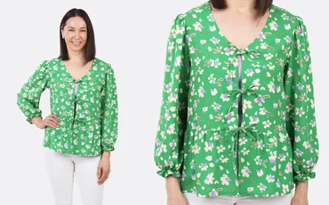 Anleitung Bindebluse Patternhack zum Selbernähen