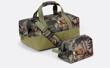 Schnittmuster Weeknder Kosmetiktasche Kunstleder Wald nähen