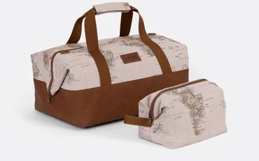 Schnittmuster Weekender Weltkarte Kosmetiktasche Weltkarte Vintagelook nähen