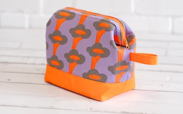 Kosmetiktasche Neon nähen Schnittmuster Anleitung